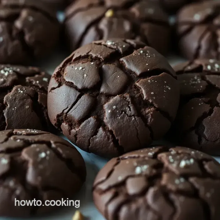 Delightfully Crinkled Chocolate Cookies presentation