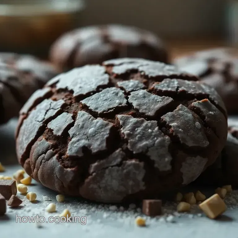 Delightfully Crinkled Chocolate Cookies