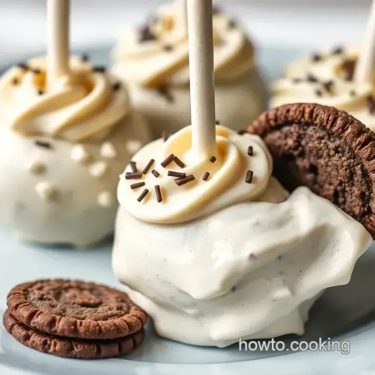 Dip Chocolate Cookies and Cream Cake Pops