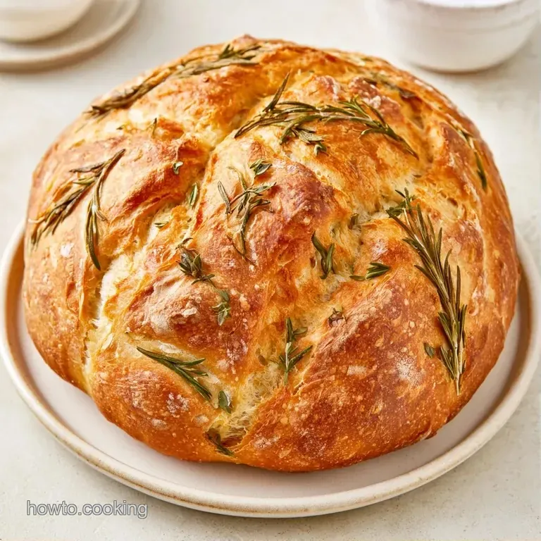 Slices of rustic golden bread on a wooden board with a sprig of fresh rosemary and a small bowl of salted butter.