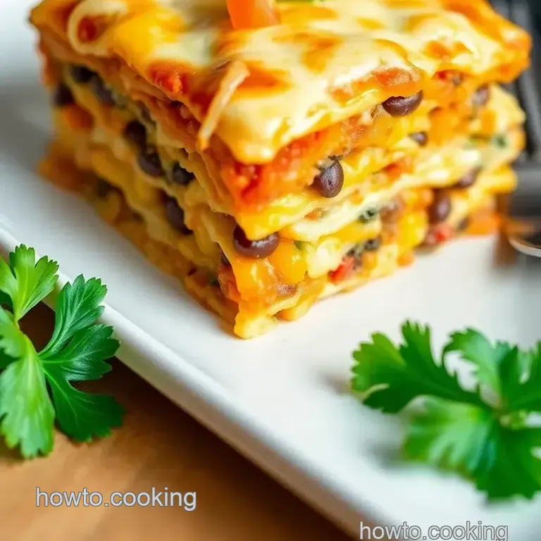 Easy Baked Taco Lasagna presentation