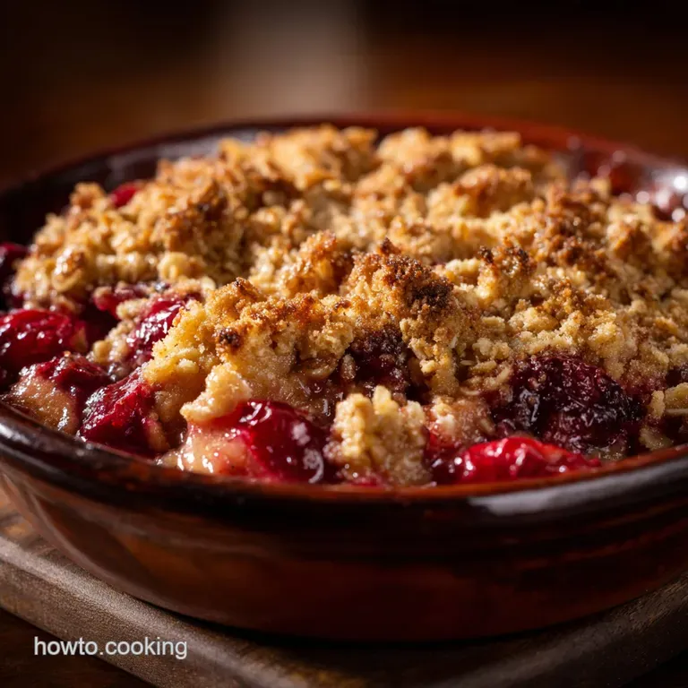Cranberry Apple Crisp: the Proper Pub-Grub Tart and Crumbly Classic presentation