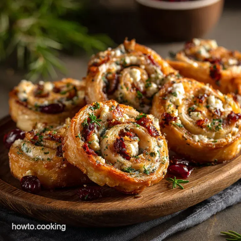 Thanksgiving Appetizers and Finger Foods: the Perfect No-Fuss Cranberry Brie Pinwheels presentation