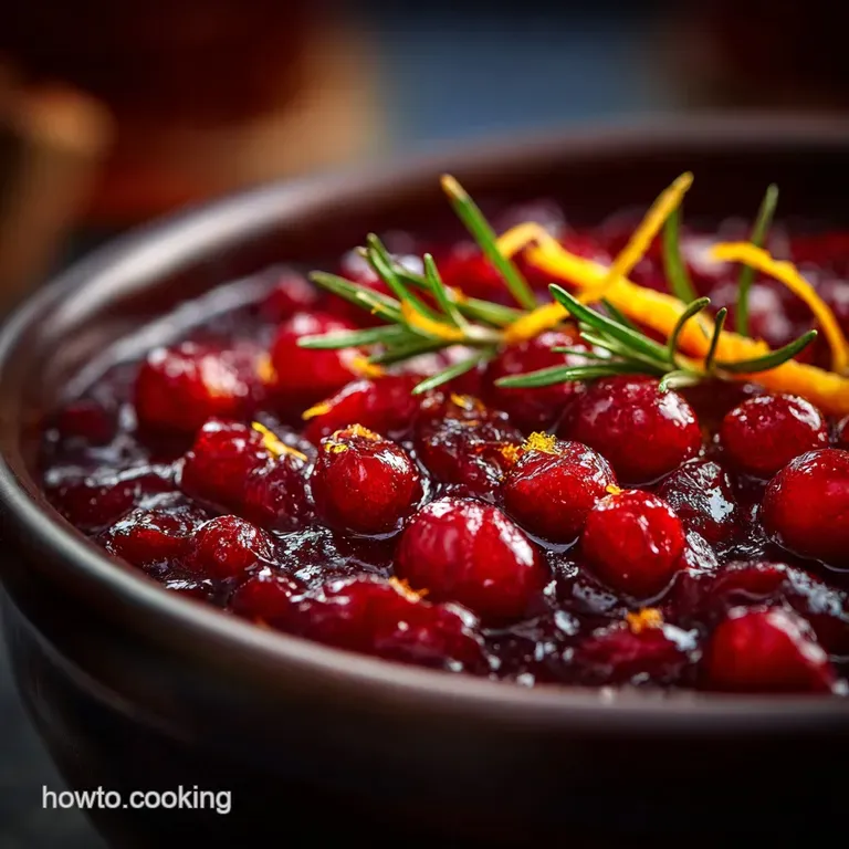 Cranberry Sauce with Orange Zest: the Ultimate Easy Festive Side presentation