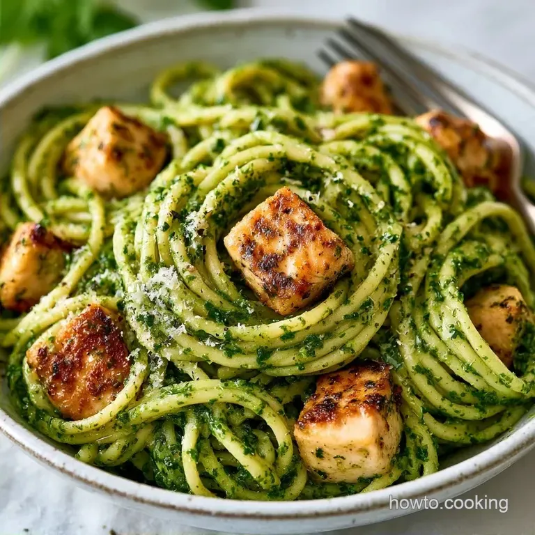 Easy Creamy Pesto Pasta with Chicken