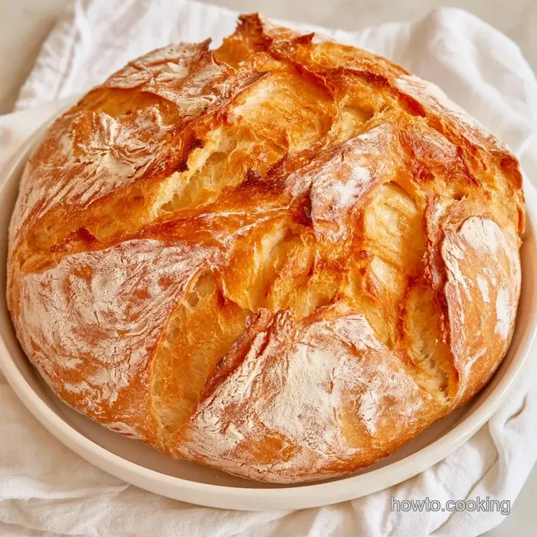 Easy Dutch Oven Bread with Crispy Crust