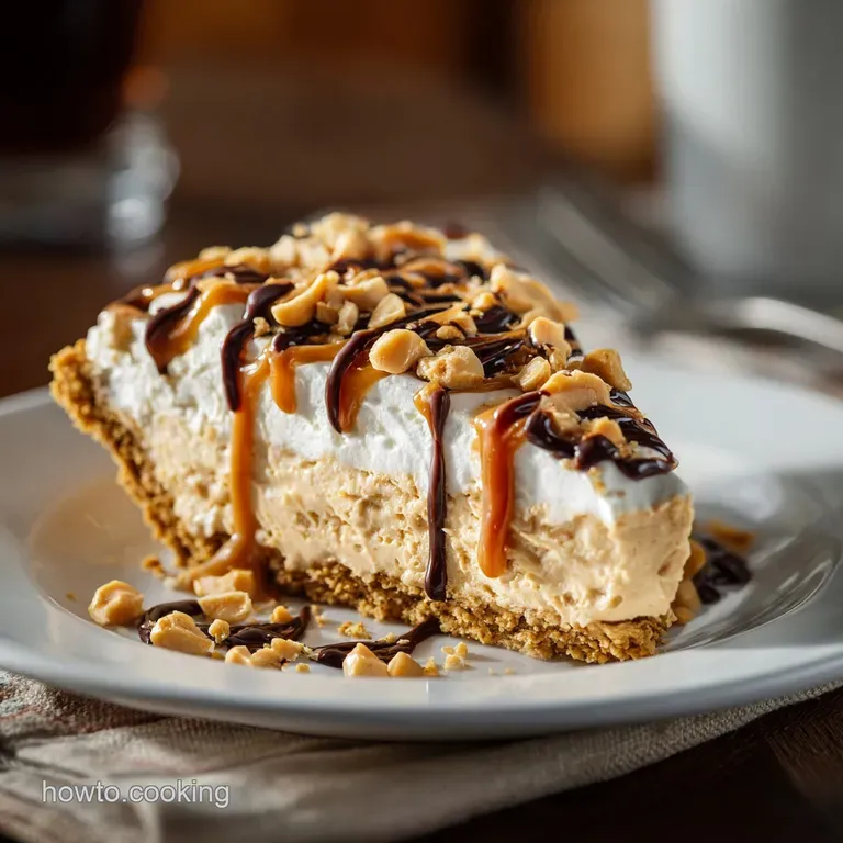 Peanut Butter Pie: the Best No-Bake Recipe with Cream Cheese presentation