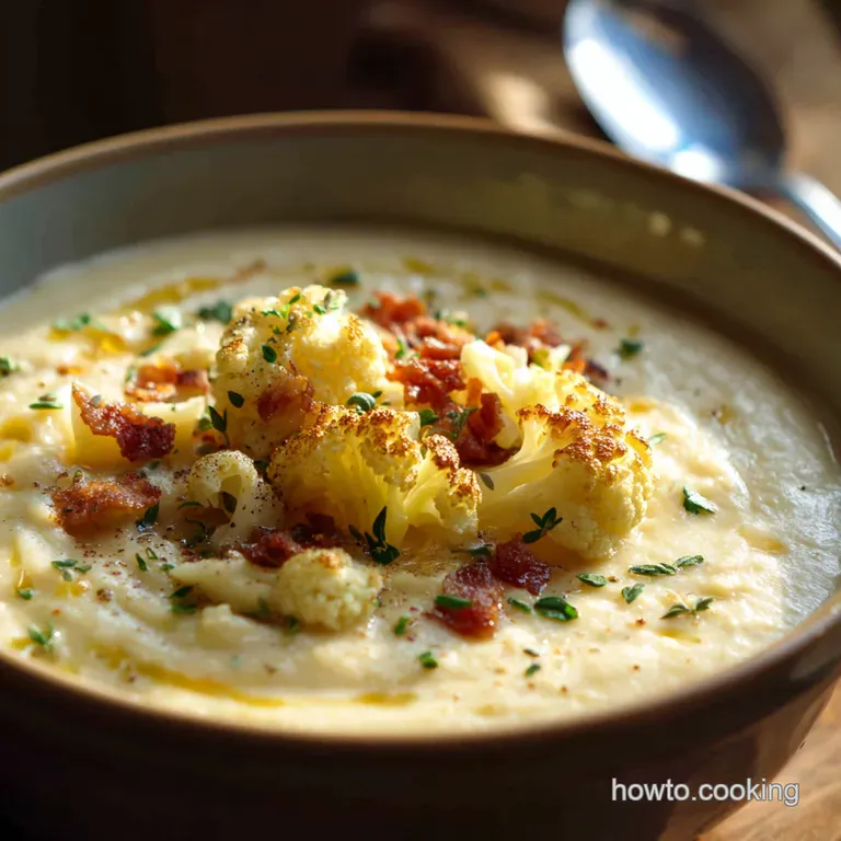 Easy Peasy Creamy Cauliflower Cheese Soup a Budget British Classic presentation