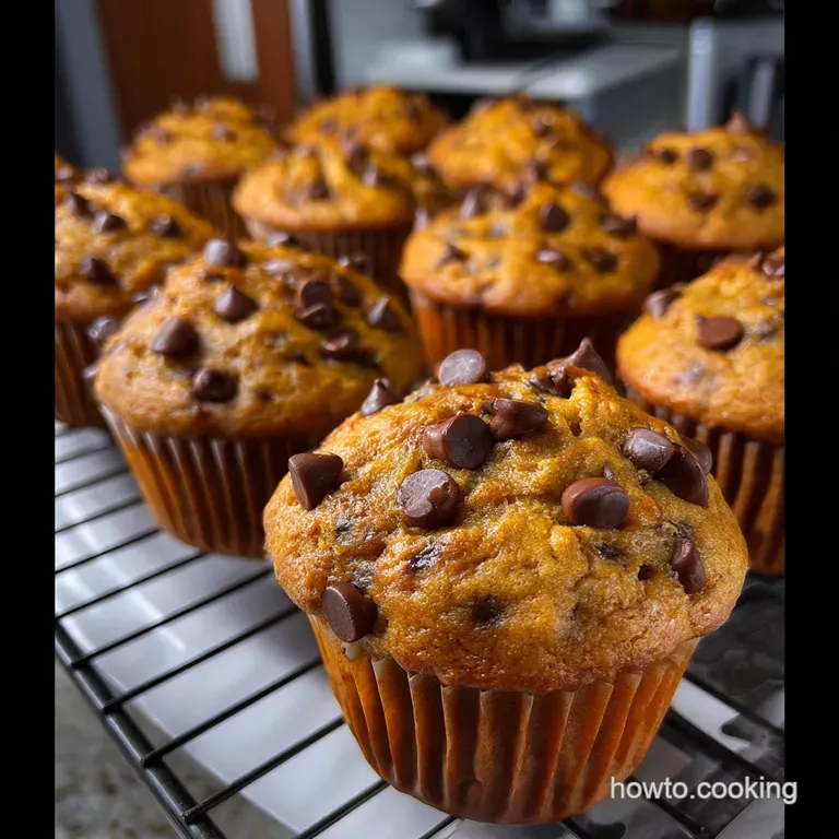 Best Pumpkin Chocolate Chip Muffins: Perfect Crumb presentation