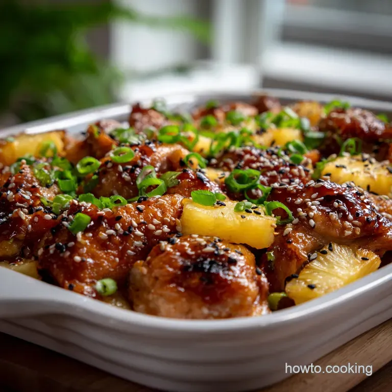 Easy Sheet Pan Pineapple Teriyaki Chicken Sheet Pa Dinner presentation