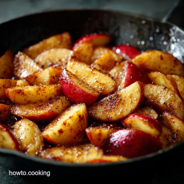 Cinnamon Fried Apples: Sticky Spiced Simply Perfect Skillet Recipe presentation