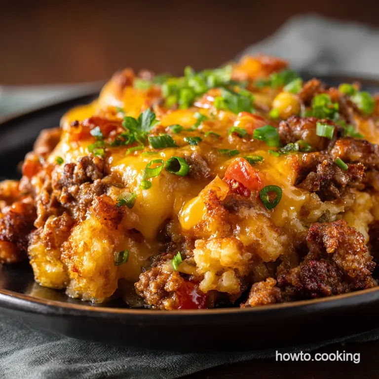 Texas Hash Casserole: the Hearty Cheesy Comfort Bake Recipe presentation