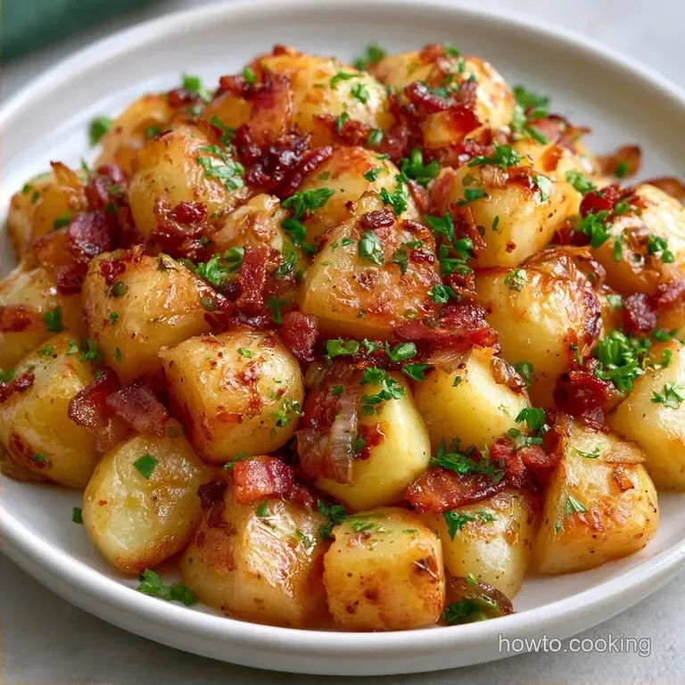 Easy Warm German Potato Salad with Bacon