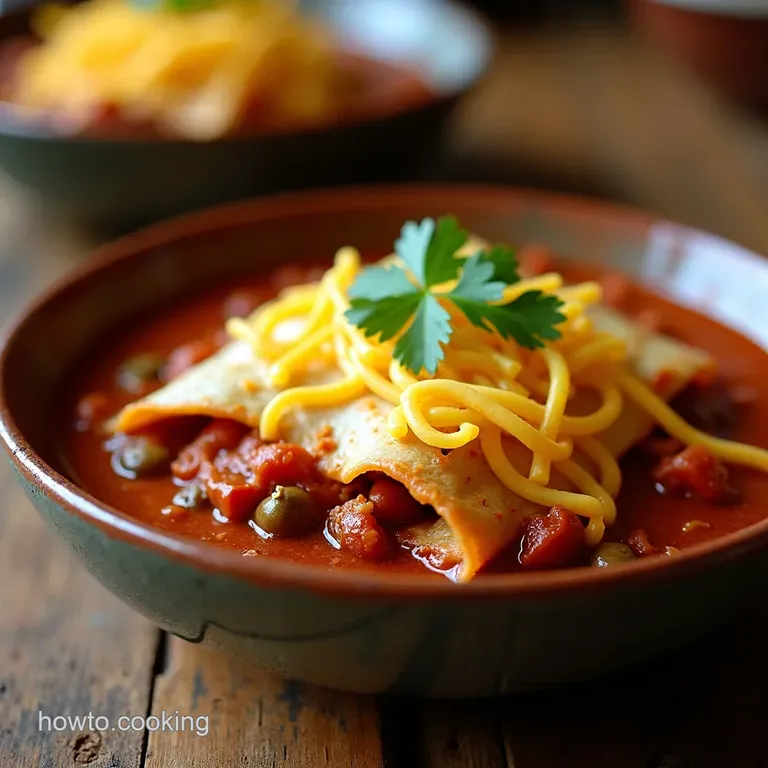 Enchilada Chili Southwest Comfort in a Bowl presentation
