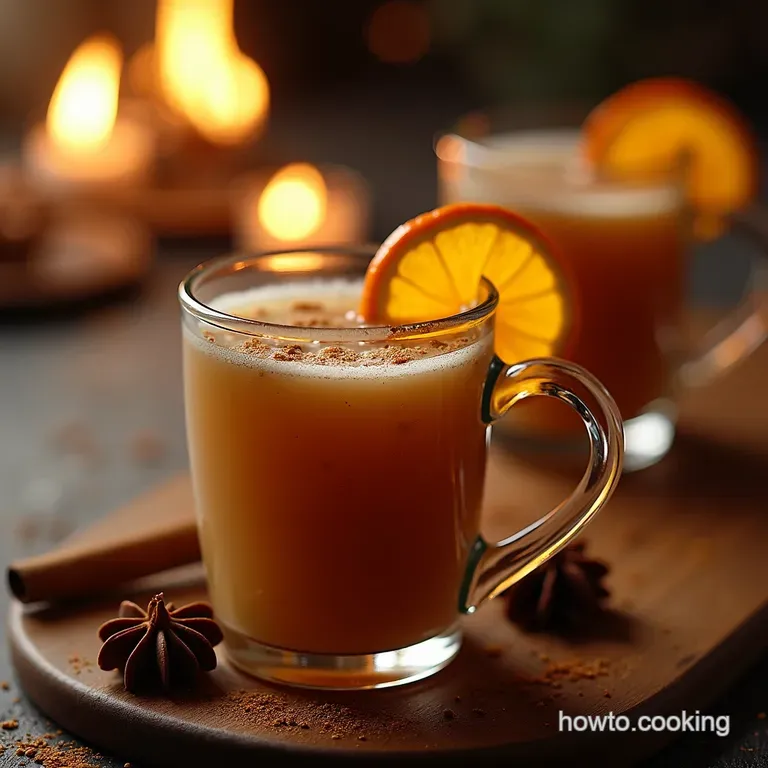 The Fireside Festive Coffee Punch A Spiced Brew with Hints of Brandy Orange presentation