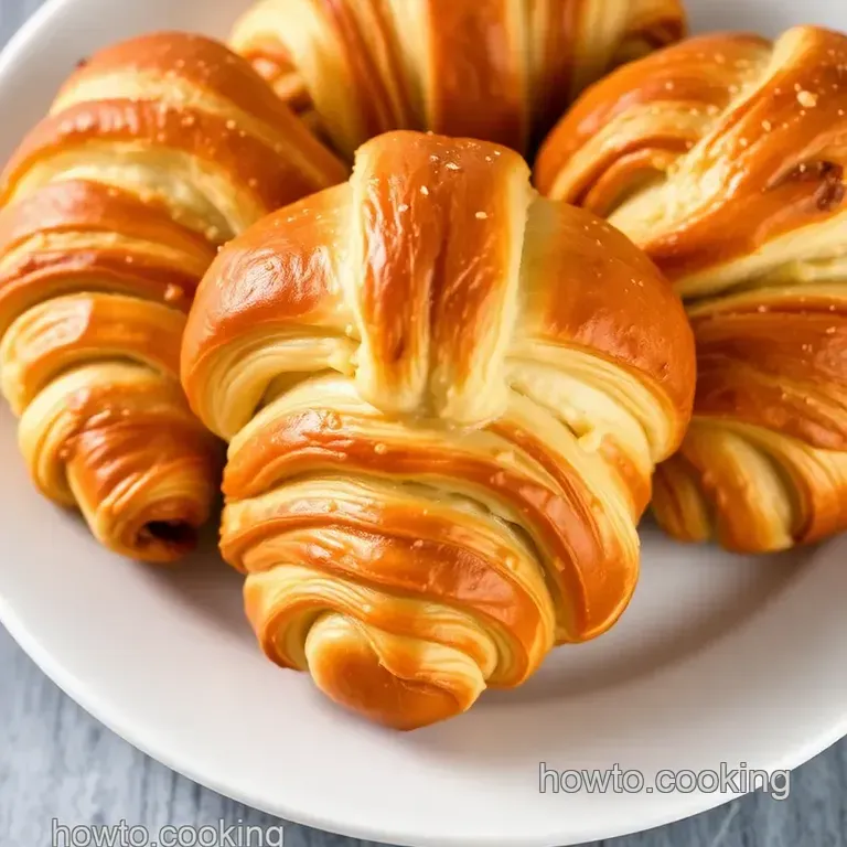 Flaky Buttery Homemade Croissants presentation