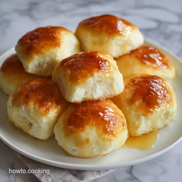 A single warm dinner roll, glistening with melted butter, sits on a white plate, promising a soft and comforting bite.