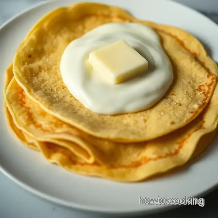 Fluffy French Crepes Mix for Perfect Thin Pancakes presentation