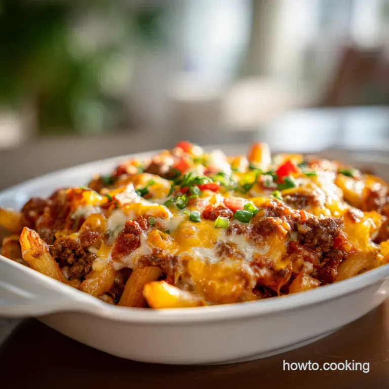 French Fry Casserole: Creamy Beef Bake