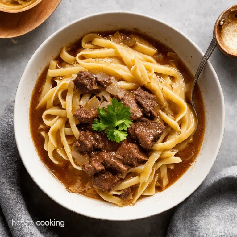 French Onion Beef Noodle Bliss