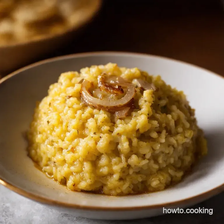 French Onion Risotto Ooh La La Rice presentation