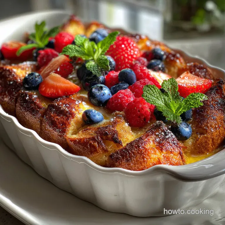 French Toast Casserole: Overnight Soak Crispy Topping