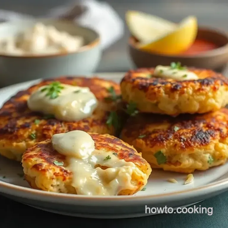 Fried Potato Cakes with Cheesy Garlic Filling