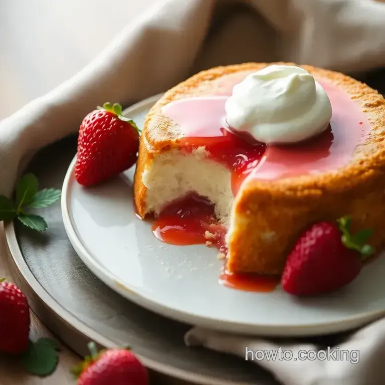 Fried Strawberry Cheesecake Delight presentation