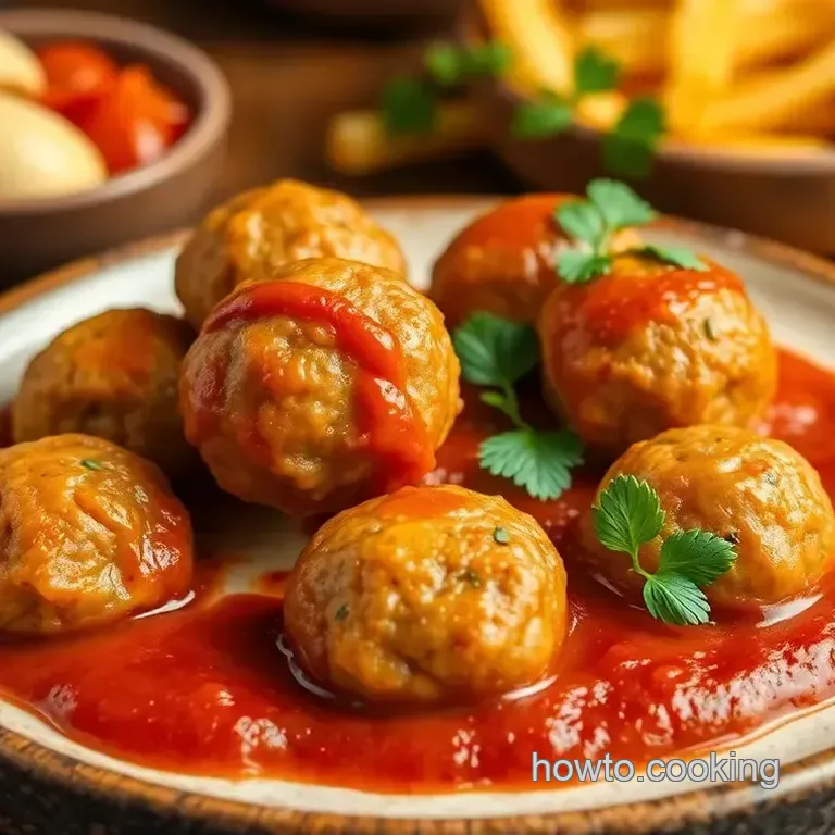 Crispy Fried Chicken Meatballs with Savory Marinara Sauce