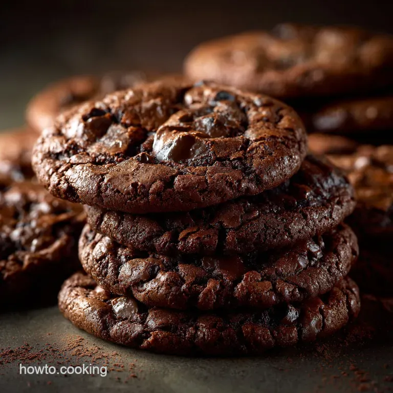Fudgy Brownie Cookies Chewy Crinkly and Deeply Decadent presentation
