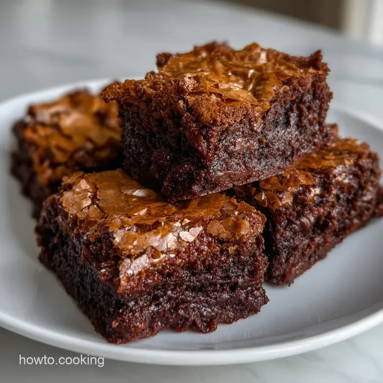 Brownie Recipe: Chefs Fudgy Crinkly Top presentation