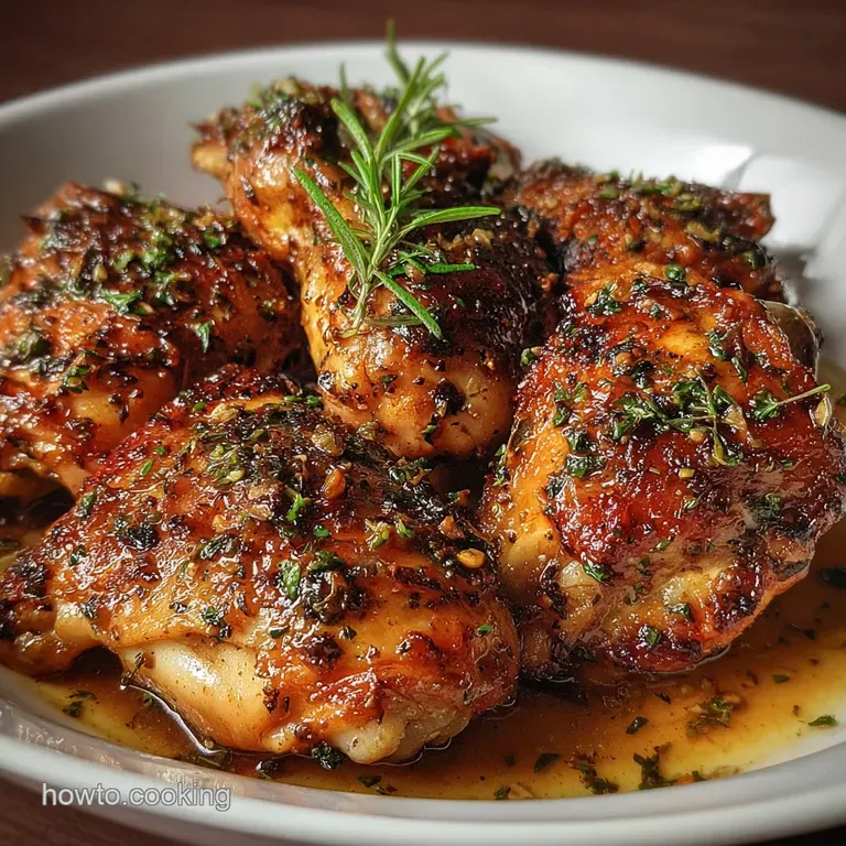 Perfectly plated chicken thigh, herbs clinging to the crisp skin. Beside it, vibrant green beans dressed with a lemon vina...