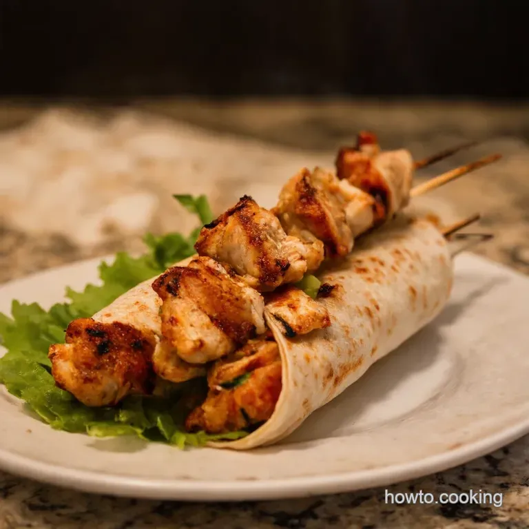 Get Your Greek on Authentic Chicken Souvlaki Wraps presentation