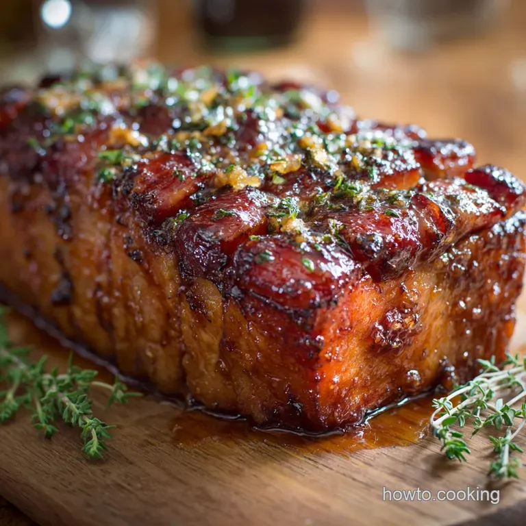 Ham Loaf with Sticky Sweet Glaze an Updated Classic Recipe presentation