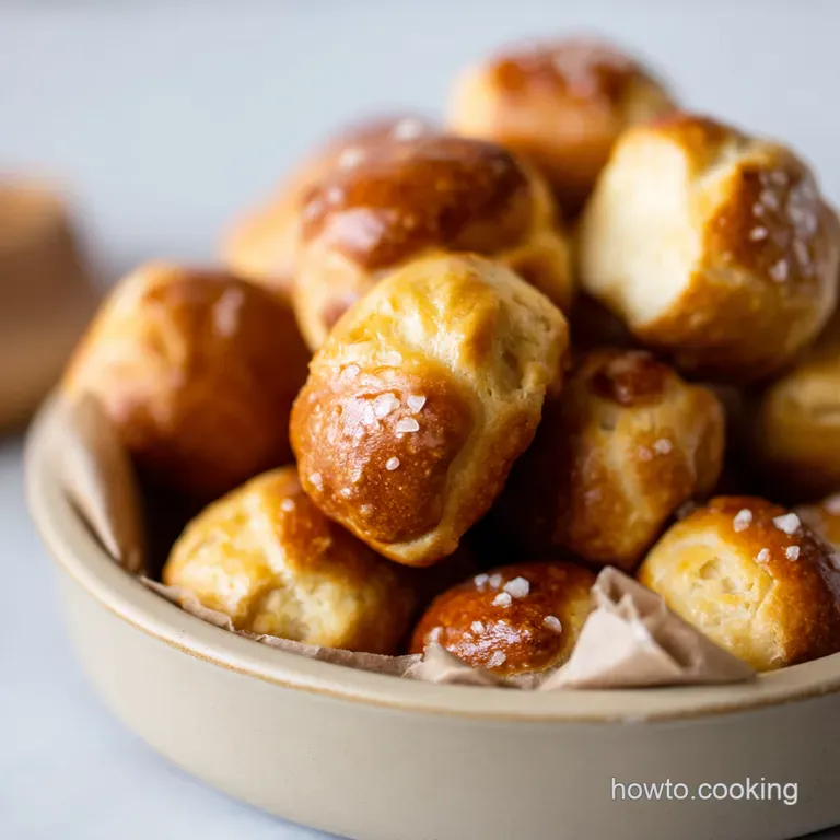 Golden Brown Goodness: Homemade Soft Pretzel Bites presentation