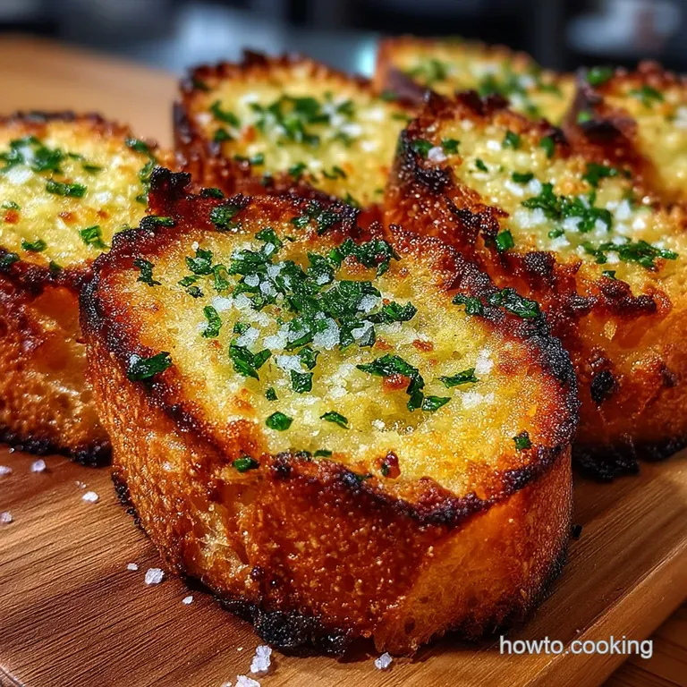 The Ultimate Golden Garlic Bread Crostini Crispy Buttersoaked Bites presentation