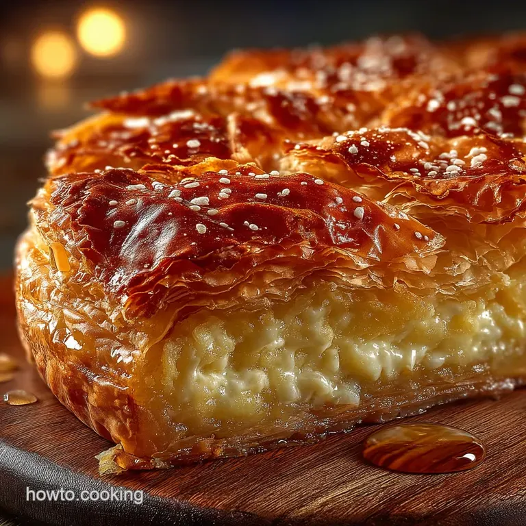 The Ultimate Golden Greek Bougatsa Custard Dream in Phyllo Layers presentation