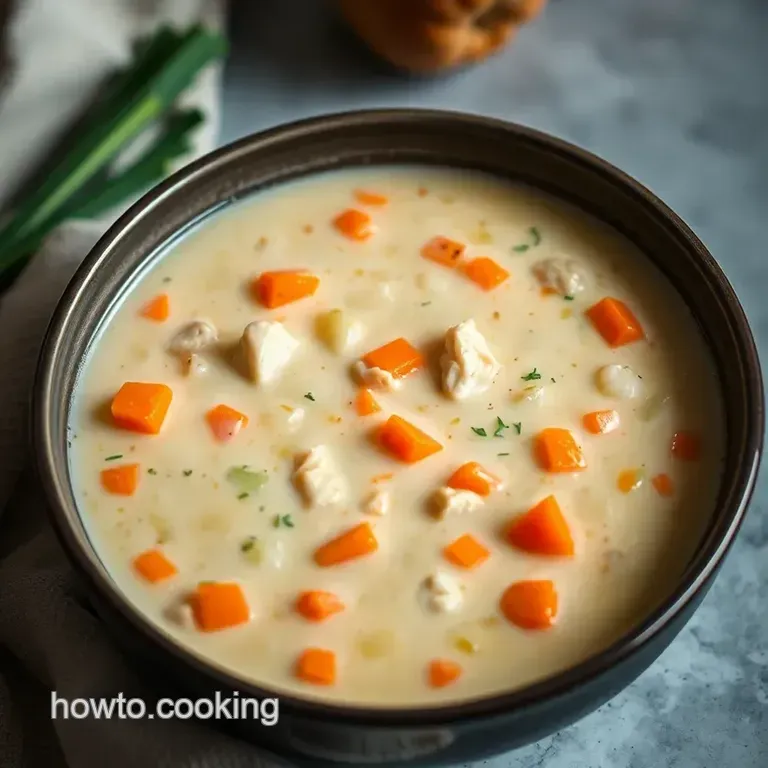 Grandma s Hug-In-A-Bowl: Creamy Chicken Soup presentation