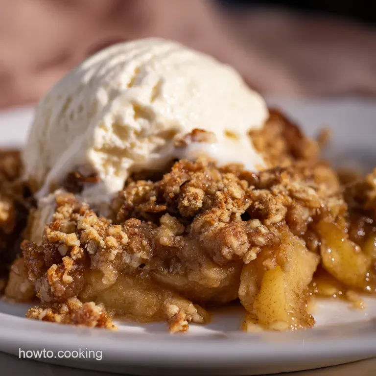 Grandmas Classic Apple Crisp a Hug in a Dish presentation