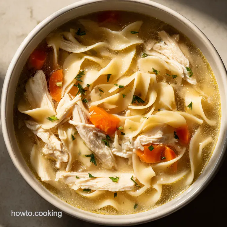 Grandmas Healing Chicken Noodle Soup presentation