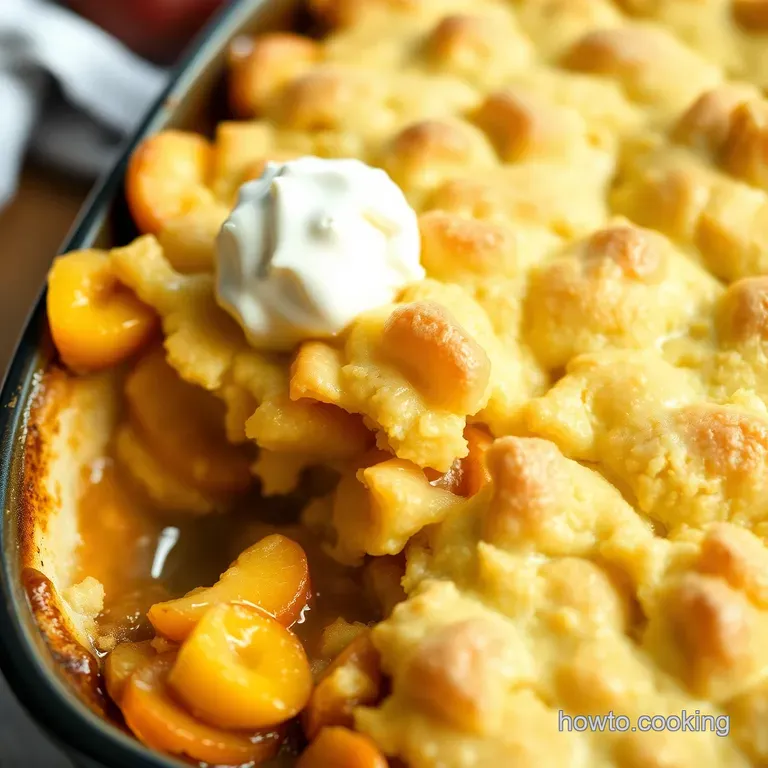 Grandma’s Hug-in-a-Dish: Peach Cobbler presentation