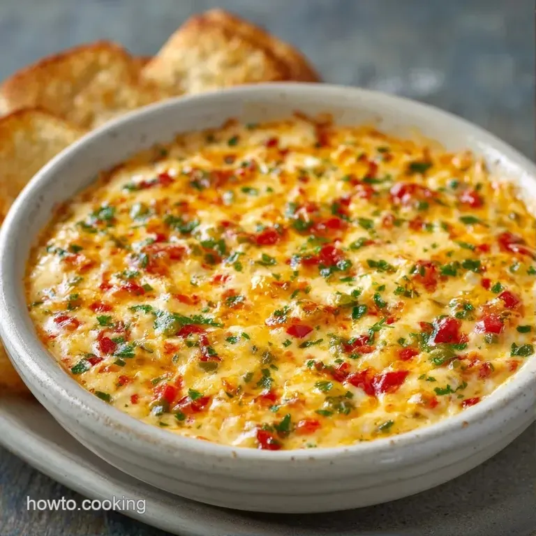 Warm, gooey cheese dip in a white bowl surrounded by crisp corn tortilla chips on a dark slate serving platter.