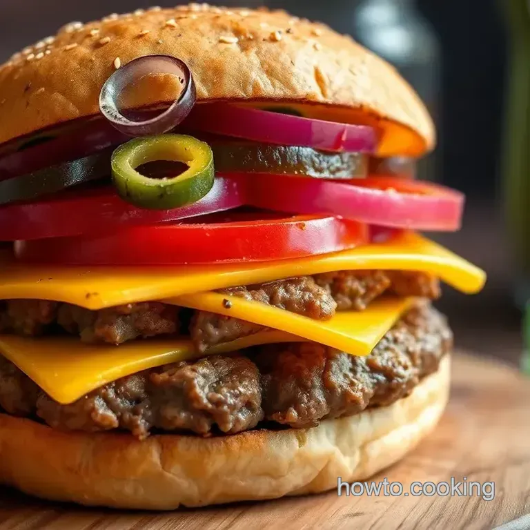 Grilled Beef Burger with Awesome Toppings