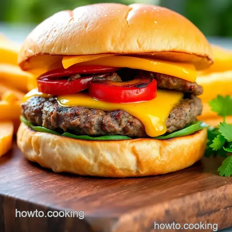 Grilled Beef Burgers - Juicy & Flavorful Delight presentation