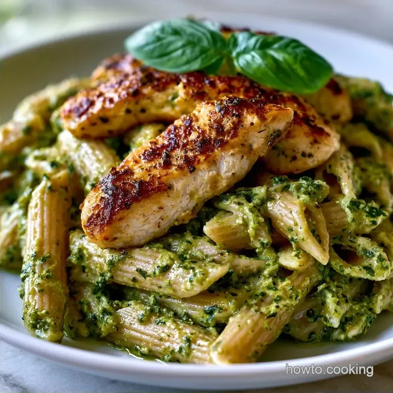 Healthy Grilled Chicken Pesto Pasta