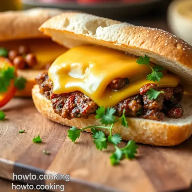Grilling Juicy Beef Knob Sandwich Delight presentation