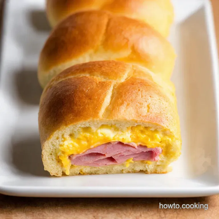 Ham Cheese Breakfast Rolls with Everything Bagel Topping