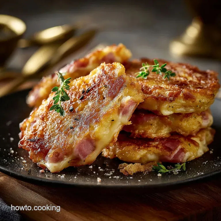 Recipes Using Leftover Ham Grand Slam Ham Gruy&egrave;re Fritters presentation