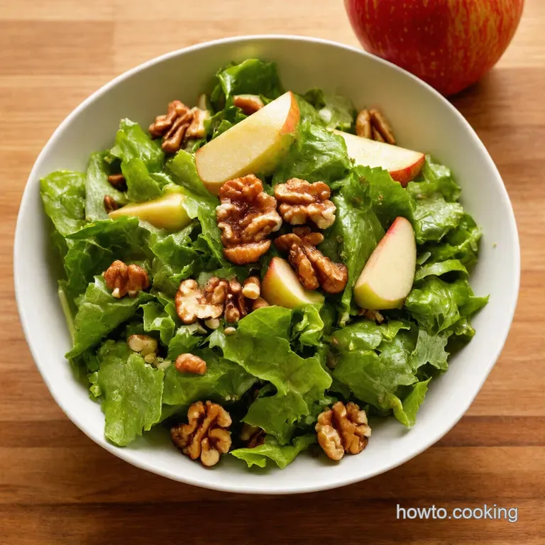 Harvest Apple Walnut Salad with Mapledijon Vinaigrette presentation