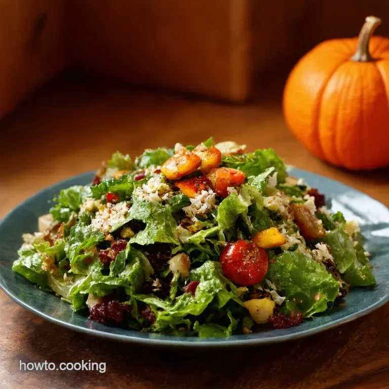 Harvest Moon Salad with Mapledijon Vinaigrette presentation